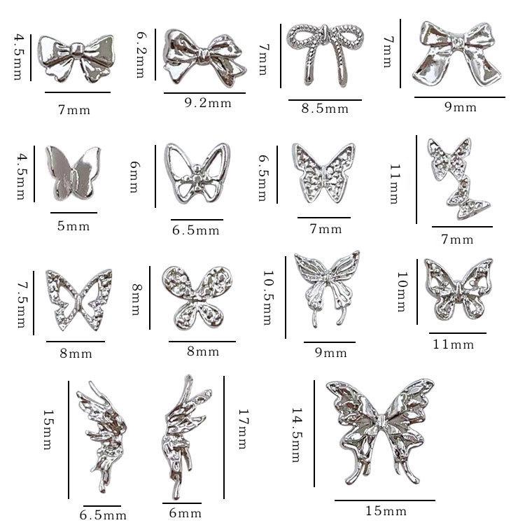 2025 Fashion 3D Butterfly Wing Nail Art Accessories for Women