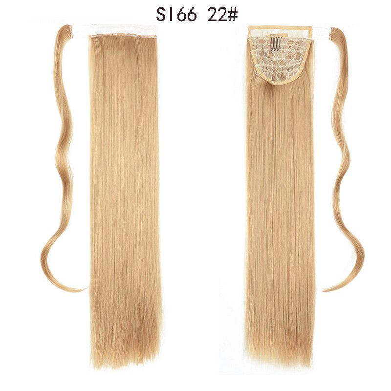 Long Straight Ponytail Synthetic Hair Fiber Heat Resistant Straight Hair With Ponytail Hair Extended Black Brown Headwea