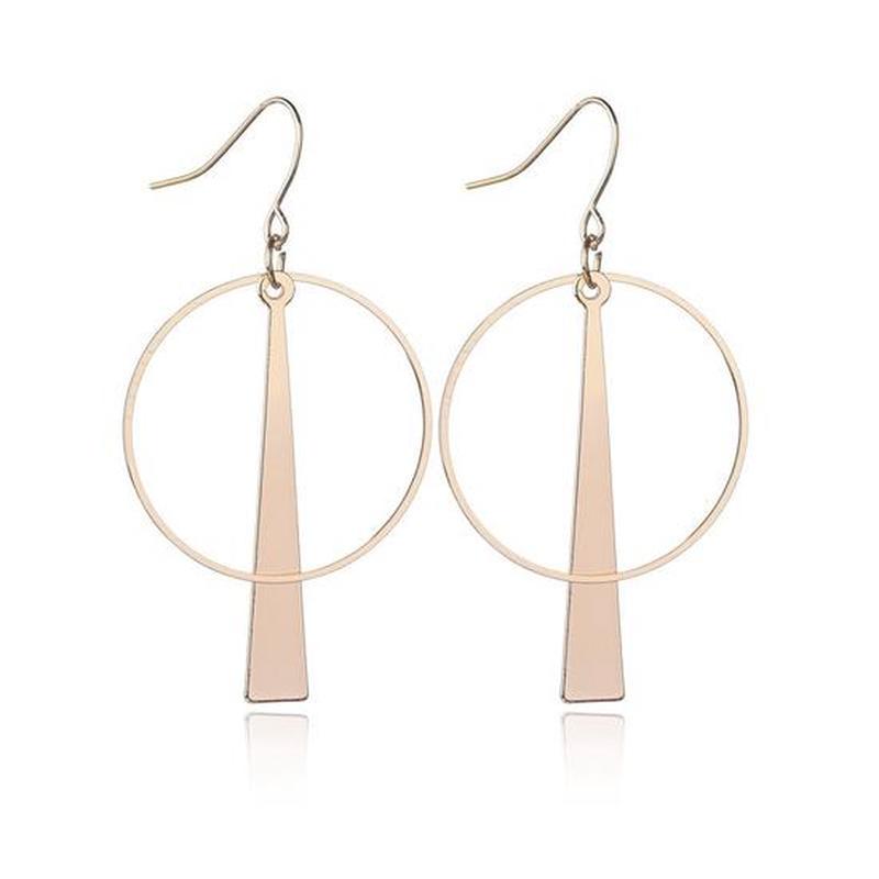 Geometric Circle Long Women's Metal Earrings Alloy Jewelry Accessories Party Gift