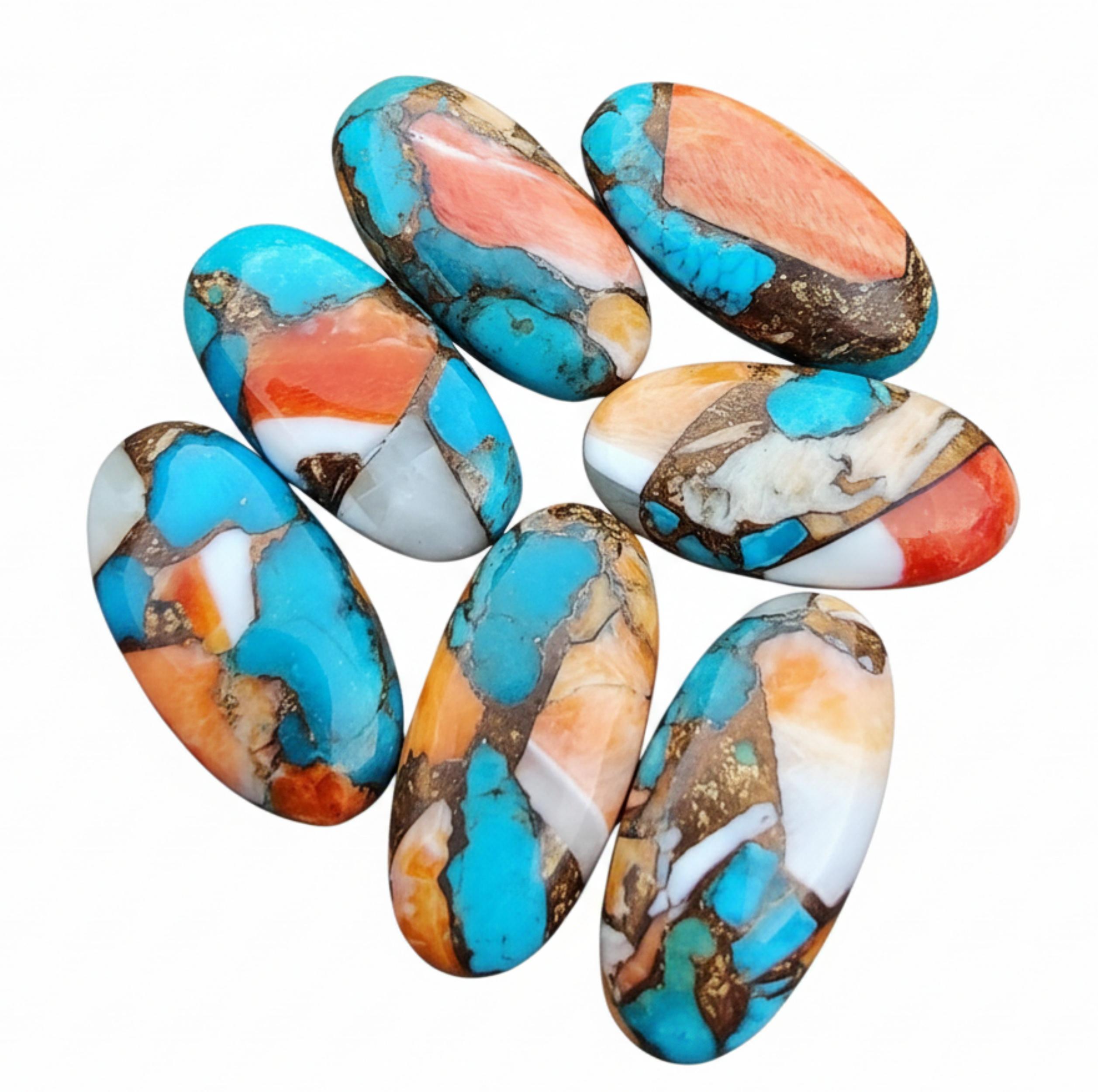 

Натуральный колючий устричный бирюзовый кабошон Капля - Бирюза медного цвета устрицы Грушевидные драгоценные камни 10x20mm синий