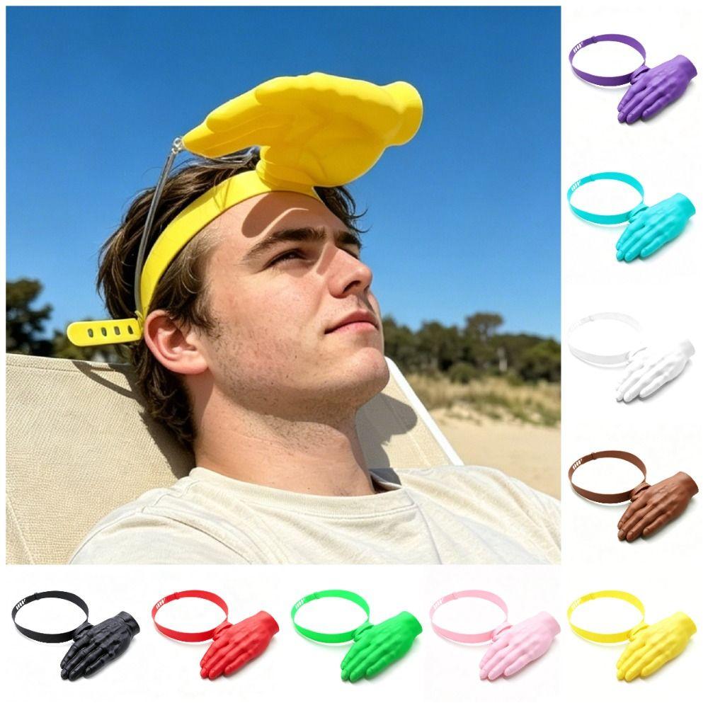 Adjustable Palm-sized Sun Hat 3D Printing Funny Sunshade Cap Outdoor Beach Hat  Outdoor Activities