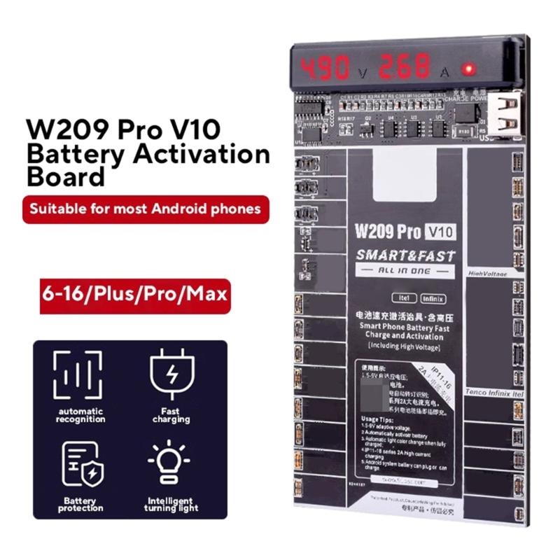 Comprehensive  Multiple Model Battery Activation Circuit Board for W209 V10 Phone Devices Quick Charging Battery Testing