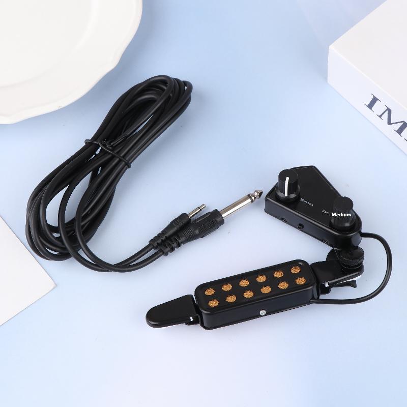 Guitar Pickup Acoustic Guitar Sound Hole Pickup Magnetic With Audio Cable Tone Volume Controller Guitar Parts Accessories