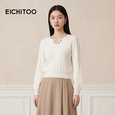 EICHITOO Women's Soft Knit Long-Sleeve Top