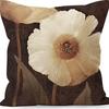 American Retro Linen Peach Leather Velvet Pillow Case Living Room Sofa Office Car Cushion