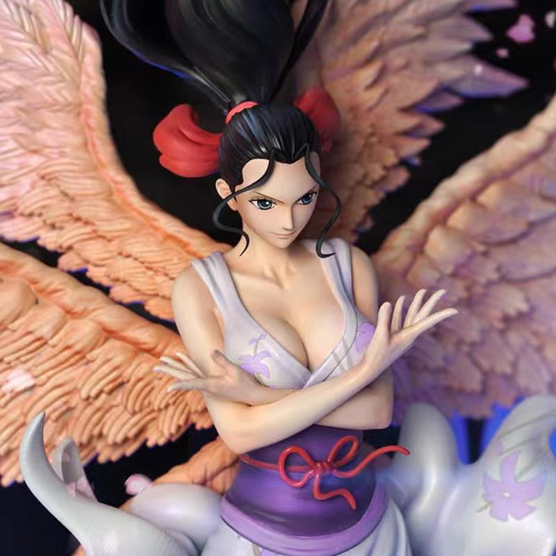 34cm One Piece Robin Six-Winged Angel Statue Studio Dual Head Sculpt Anime Collectible Gift Fans TH PVC JT by for Kid Friendly Entertaining Fun Play