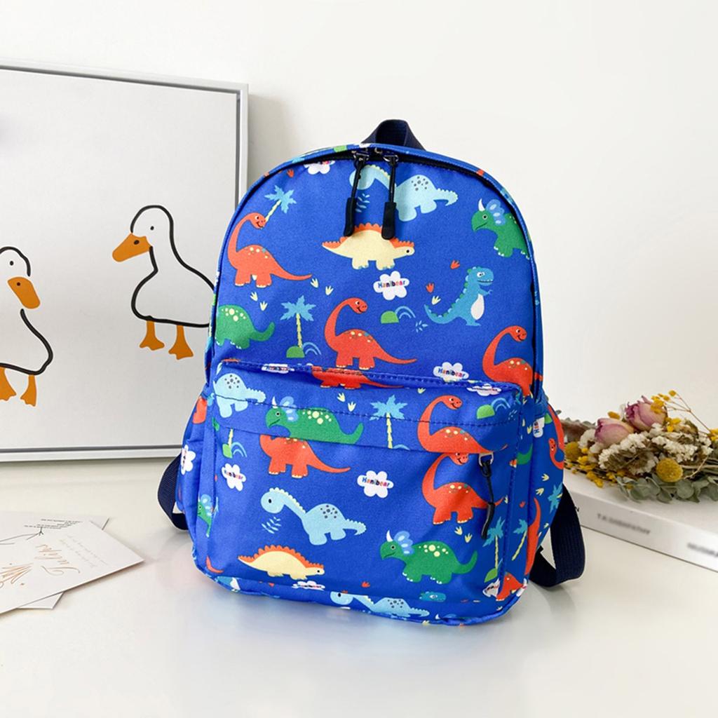 School Starts Season Fashion Dinosaur Print Child Student Daycare Nursery Zipper Cartoon School Bag Nylon Backpack Boys Girl