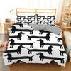 Sausage Dog Print Duvet Cover Set Queen King Full Size Cartoon Dachshund Puppy Bedding Set for Boys Polyester Comforter Cover