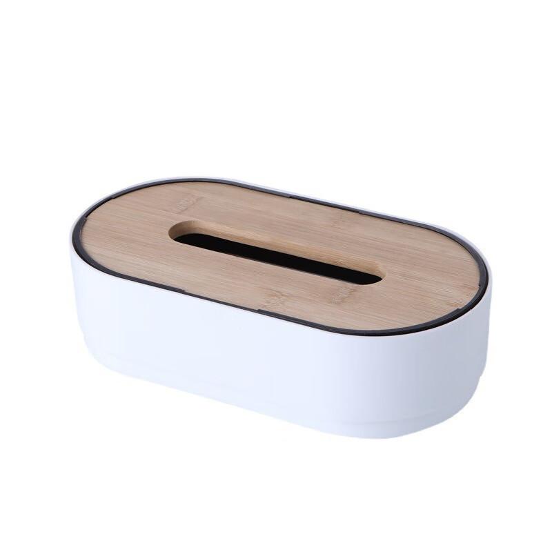 Automatic Lift Bamboo Tissue Box