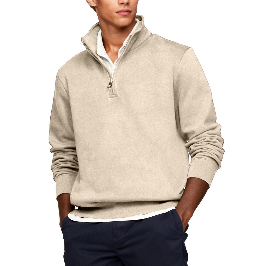 Men's Leisure Sports Half Zipper Long Sleeves Hoodie