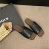 Summer 2025 retro style simple women's mother sandals open-toed flat one-word slippers fashion temperament cool slippers