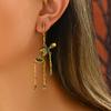 [Vintage Skull Earrings] Silvery Plated Gothic Punk Skull Dangle Earrings | Vintage Style for Women, Stainless Steel Posts, Perfect for Daily Wear & G