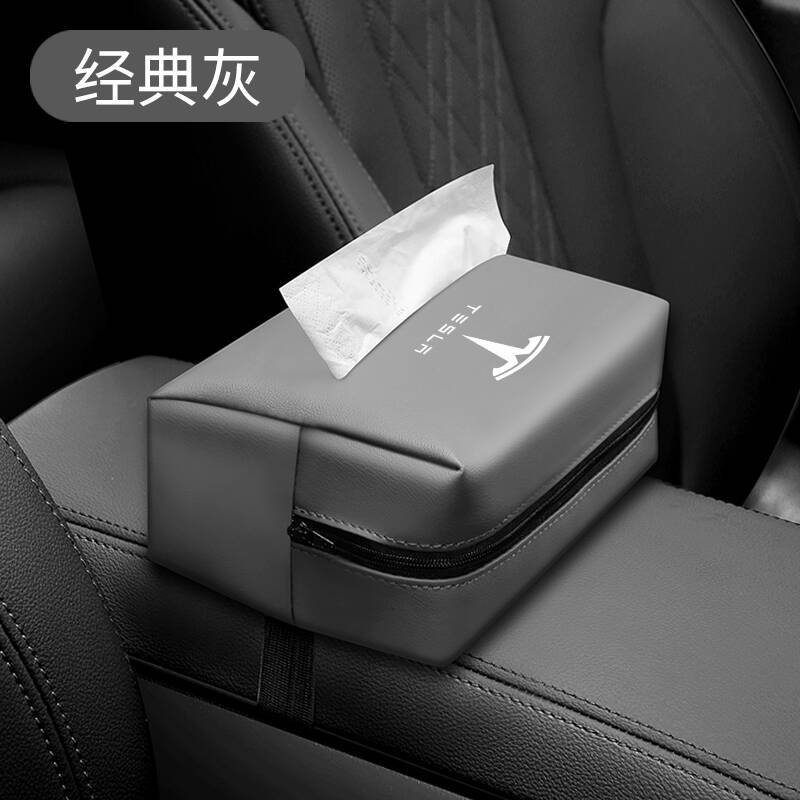 Car Interior Tissue Bag Seat Back Tissue Storage Box Holder Accessories For Tesla Model 3 Model S X Model Y Roadster SpaceX