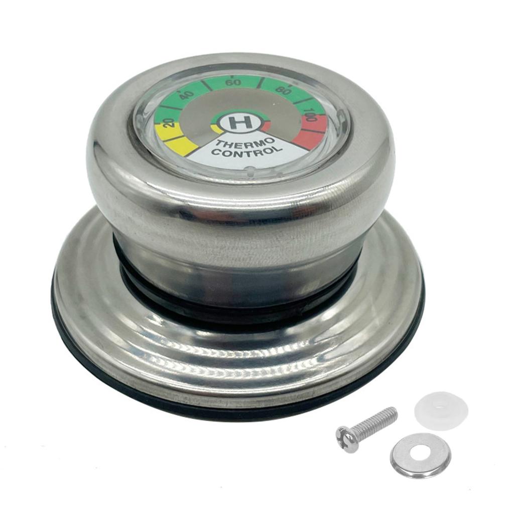 Stainless Steel Thermometers Lid Knob High Accuracy Temperature Monitoring Heat Resistant for Pot Pan Pressure Cooker
