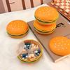Cute Cartoon Burger Portable Pill Box - Food-Grade Independent Compartments Sealed Travel/Daily Medication Organizer