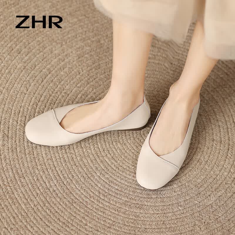 ZHR Women s AH305 Genuine Leather Flat Shoes 38