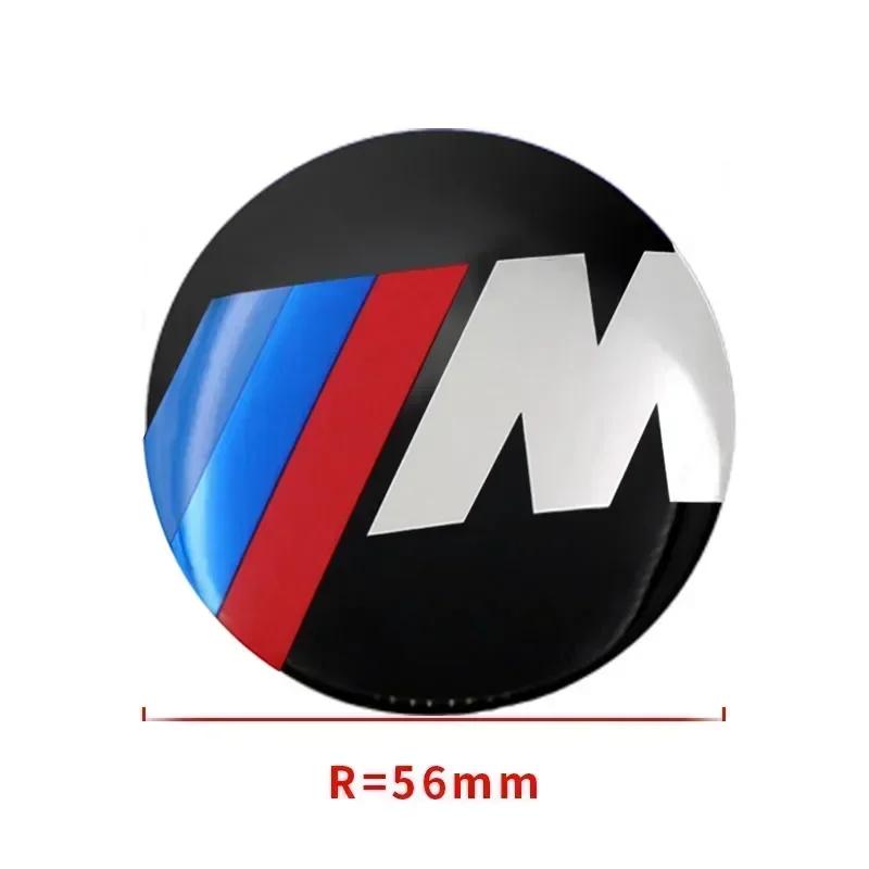 4ks 56mm Krytky středů kol pro auto, Krytky ráfků, Znaky, Samolepky pro BMW M E34 E36 E60 E90 E46 E39 E70 F10 F20 F30 Autodoplňky