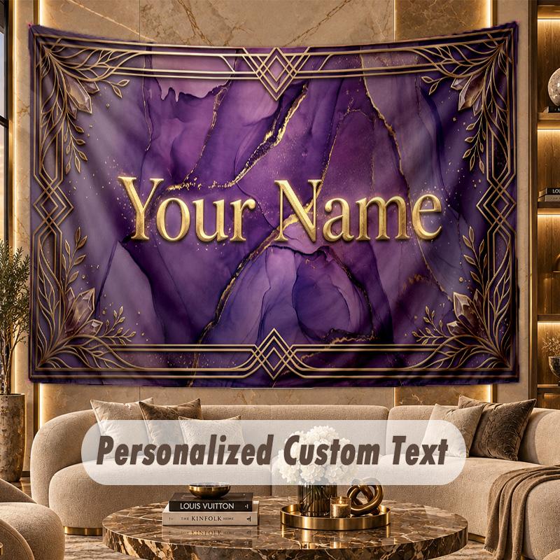 Neon Colorful (162) Theme Personalized Tapestry Custom Name Text Wall Hanging Tapestry Home Background Decoration