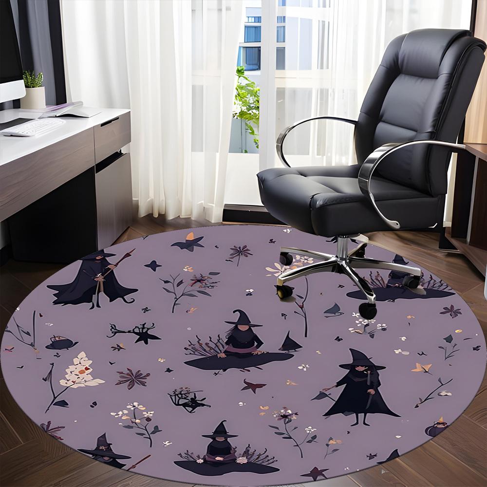 1pc Witchcraft Fantasy Office Round Area Rug, Indoor Mat Suitable For Office, Under Office Chairs Bedroom Living Room Home Decor, Room Deco