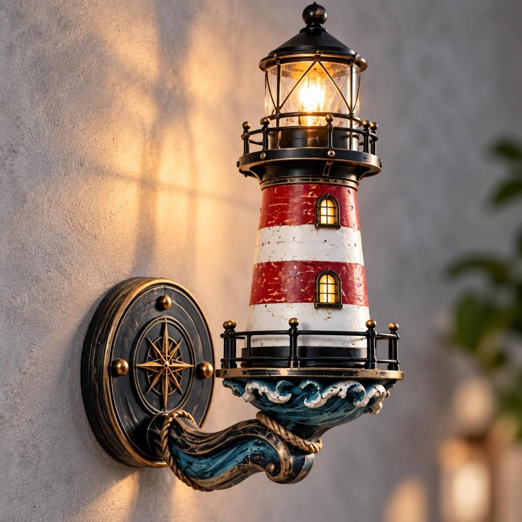 Wandlampe Ambientebeleuchtung Küstenleuchtturm Wandleuchte für Leseecke