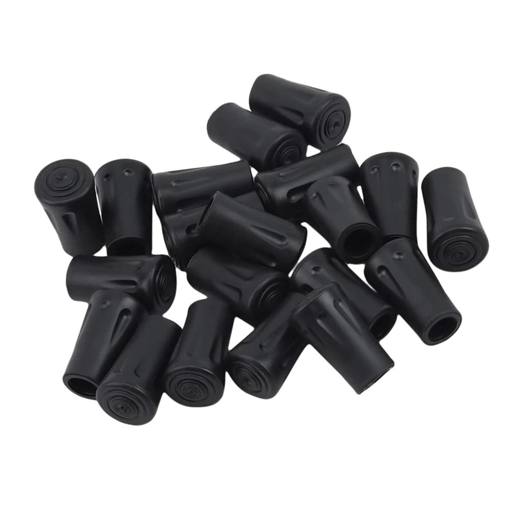 18x Walking Stick Tips,Hiking Pole Tips Protection Rubber Feet 12mm Diameter Trekking for