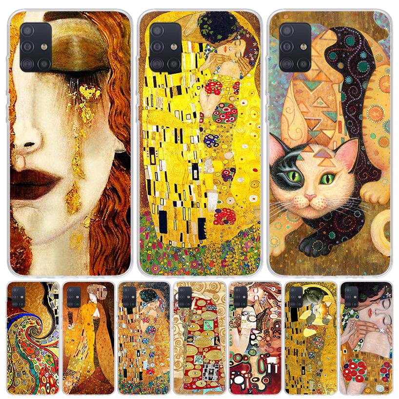 Kiss by Gustav Klimt Desig For Samsung Galaxy A52S A42 A32 A22 A12 A02S A51 A50S Phone Case A41 A31 A21S A30S A20S A20E A70 A71