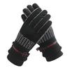 1 Pair Ski Gloves Water-Resistant Plush Lining Thickened Winter Warm Gloves Unisex Touchscreen Snowboarding Gloves