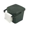 Shinki Gosei Tombo Bucket with Inner Bucket, Storage, Chair, Step Stool, and Lid, 18 Liters, Moss Green, 34cm W x 34.5cm D x 28.5cm H, Outdoor, Car Wa