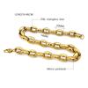 Collane a Catena Unisex con Maglie a Grani Grossi Chicchi di Caffè Colore Argento Oro Antiruggine Hiphop Catene Spesse al Collo
