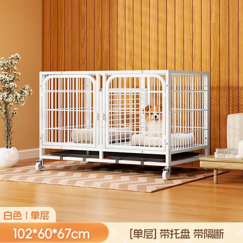 Dog Breeding Cage Large Medium Small Dog Crate With Partition Toilet Tray Pet Shop Maternity Cage Multifunctional Cage