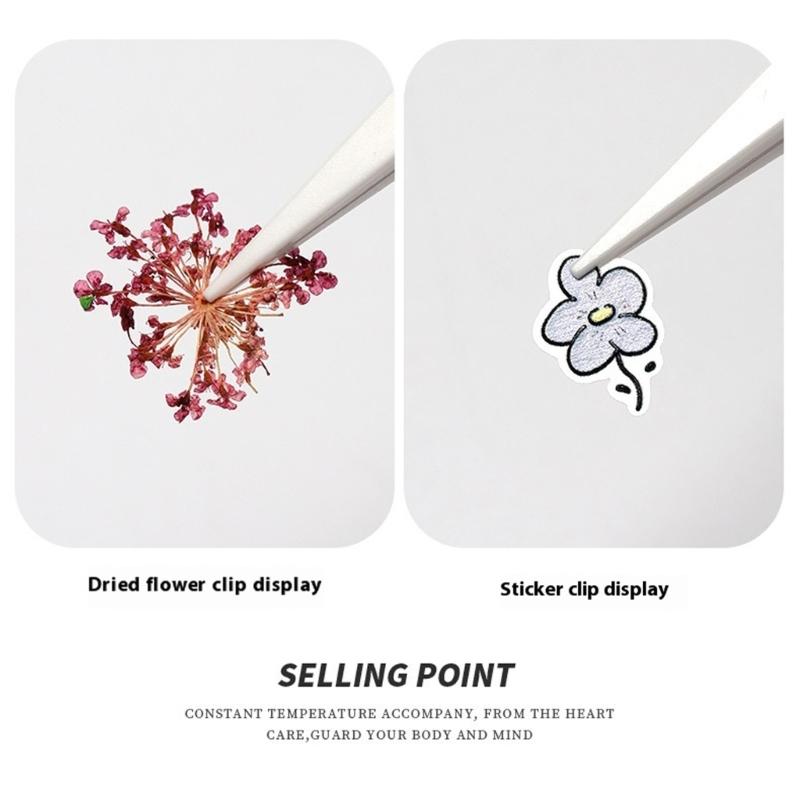 High Temperature Resistant Anti Slip Grip Ceramic Head Reverse Tweezers Industrial Stainless Steel Multipurpose Design