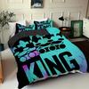 King'S Crown Pattern 3D Printed Bedding Cover Black Color Style Duvet Cover For Teens Adults Polyester Quilt Cover Pillowcase