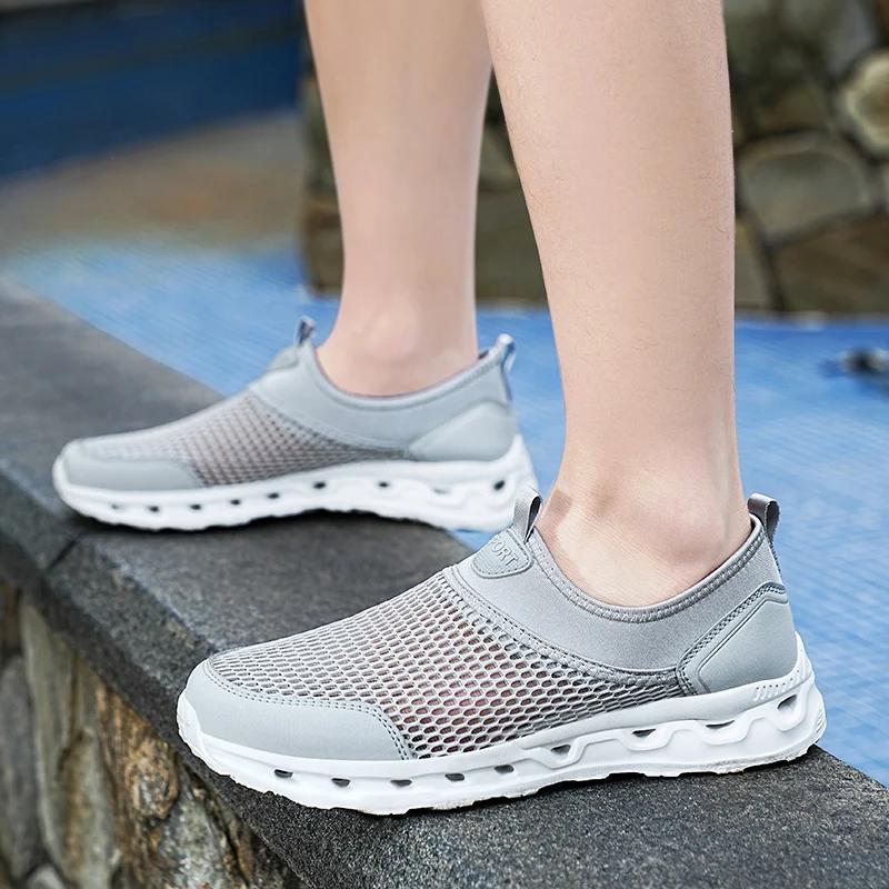 Fashion Summer Mesh Men Shoes Lightweight Unisex Sneakers Breathable Casual Shoes Male Designer Mens Loafers Tenis Masculino Esportivo