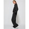 Europe America And The United States Women's Two Piece Oversized Zipper Sweatshirt Wide Leg Sweatpants Casual Suit