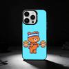 Cute Cartoon Animal Lifting Iron Phone Case For iPhone 17,16,15,14,13,12,11 Plus,Pro Max,XS,Colored Silver Phone Case
