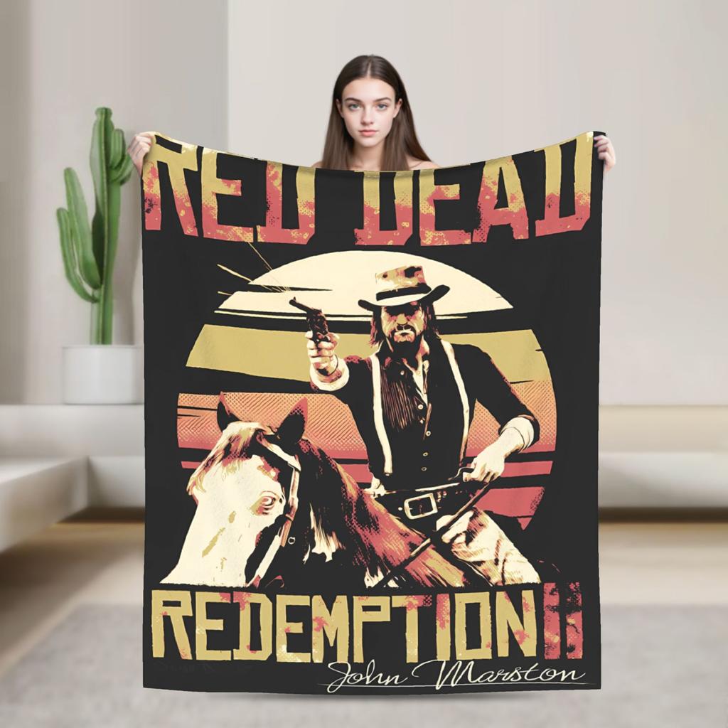 Red Dead Redemption 2  Blankets Quality Soft Warm  Bedding Throws Winter Girls Boys Home Decor Pattern Bedspread