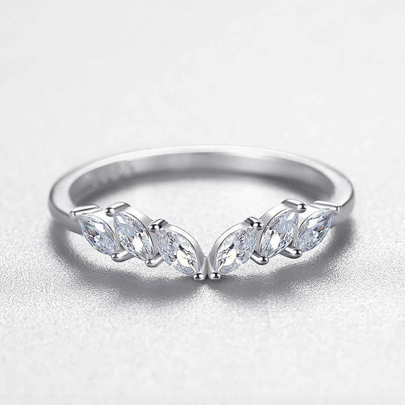 Tancise Classic 925 Sterling Silver Zirkónový prsteň Dámske šperky Svadobný darček na párty