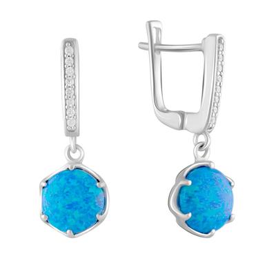 Silver Earrings with Opal 2.25ct (2028659)
