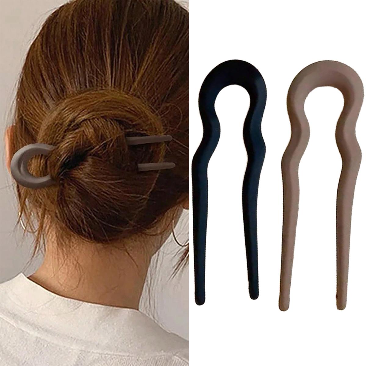 

2 Pieces of Fashionable and Elegant U-Shaped Hair Clips, Hairpins, Bun Hair Clips, Women s Hair Accessories Suitable for Parties, Balls, Daily Cas