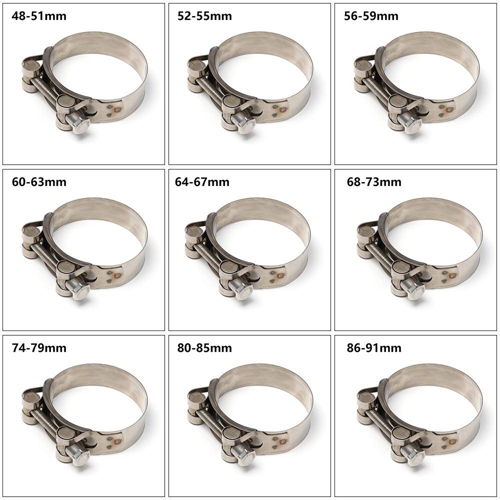 Stainless Steel Strengthens The Clamp Hose Clamp Circular Air Water Pipe Fuel Hose Clips Of Water Pipe Fasteners Clamps 20 Sizes