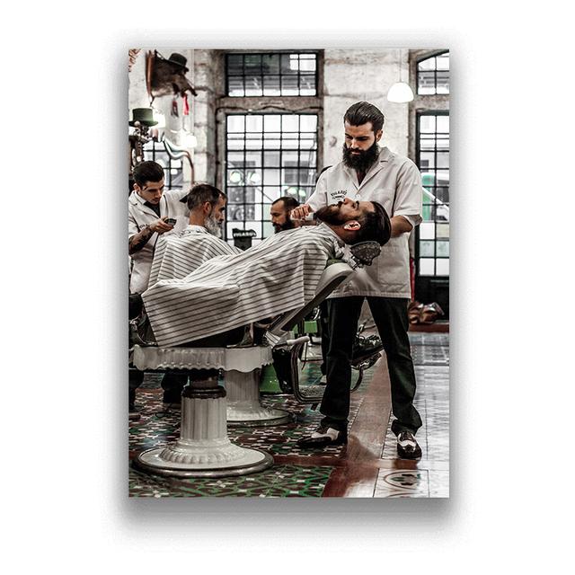 

Плакат для парикмахерской, настенное искусство, винтажная стрижка и инструмент, картина, печать на холсте, современное украшение для парикмахерского салона, живопись Куадрос 21x30cm No Frame