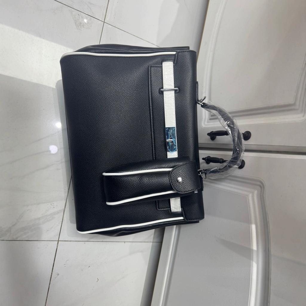 2025 Cross Border 35cm Large Size New Bag Leather Shoulder Cross Shoulder Handbag Litchi Pattern Bag