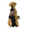 Dog Garden Statue with Hanging Light, Resin Outdoor Display Accent for Porch Lawn and Entryway Presentation Piece