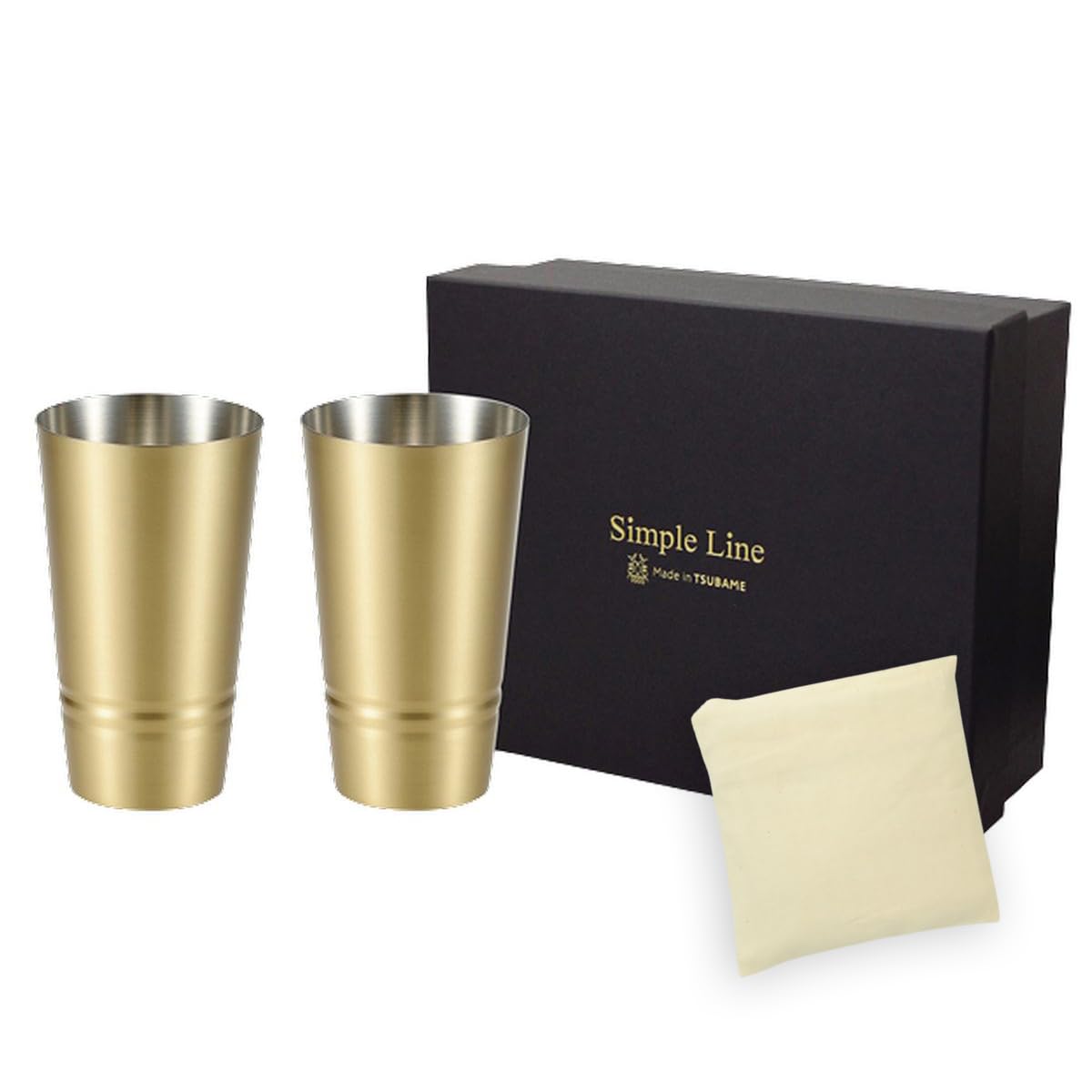 

Brass Made in Japan J-kitchens-bag Tumbler, 2-Piece Set, 330ml,