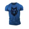 Funny 3D Wolf Pattern T Shirt For Men Summer Trend Sports Fitness Tee Fashion Oversized T-shirts Casual O-neck Short Sleeve Tops