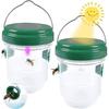2 Pcs Solar Wasp Trap with LED Light, Insect Traps, Anti-Insect Catcher Trap In Honey Bees Hornets Mosquitoes