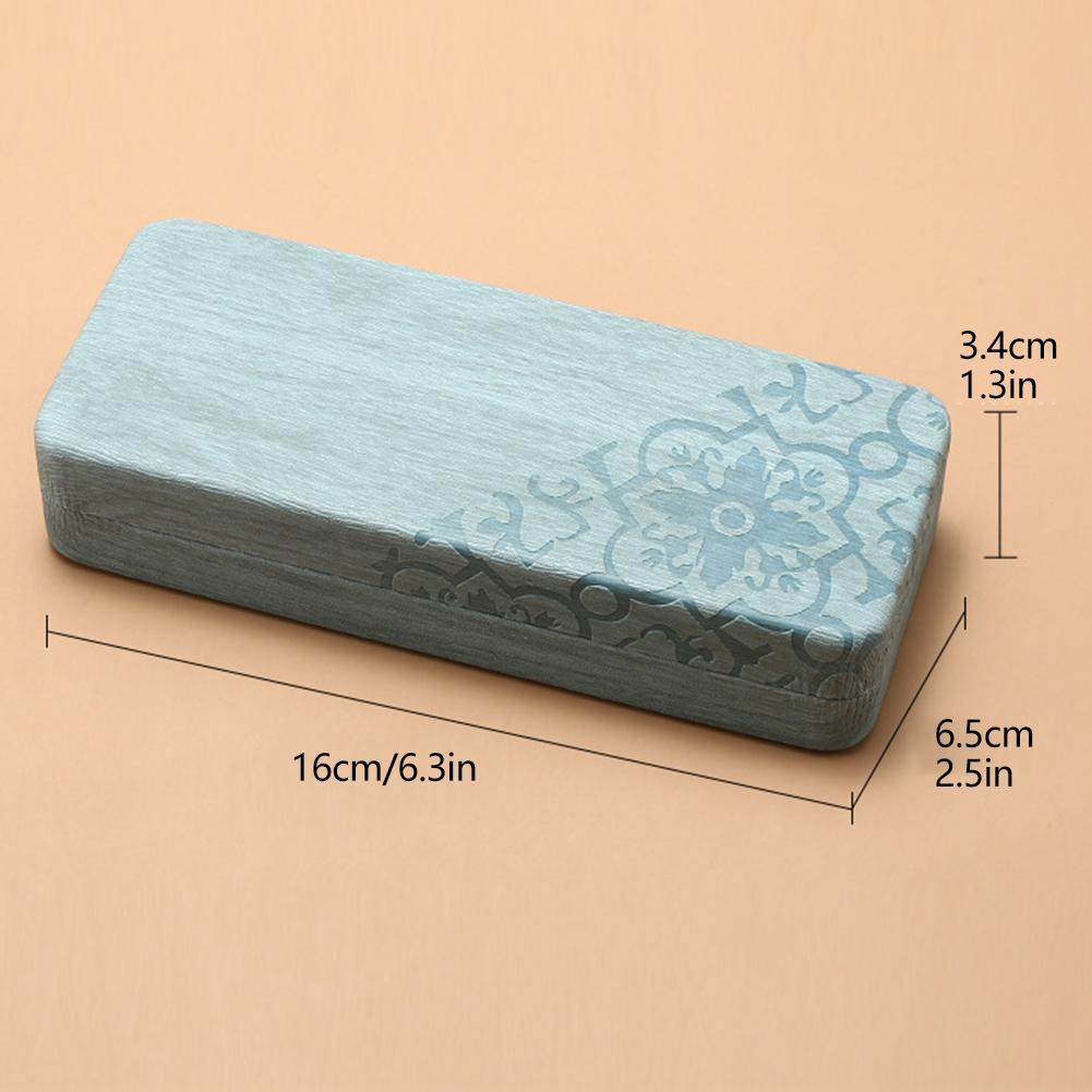 Vintage Floral Print Glasses Case Simple Rectangular Glasses Storage Box Scratch-Resistant Leather Lined Glasses Organizer