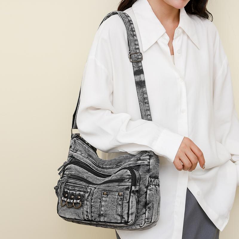 Dámská taška přes rameno Střední taška pro maminky Velkokapacitní vícevrstvá crossbody taška