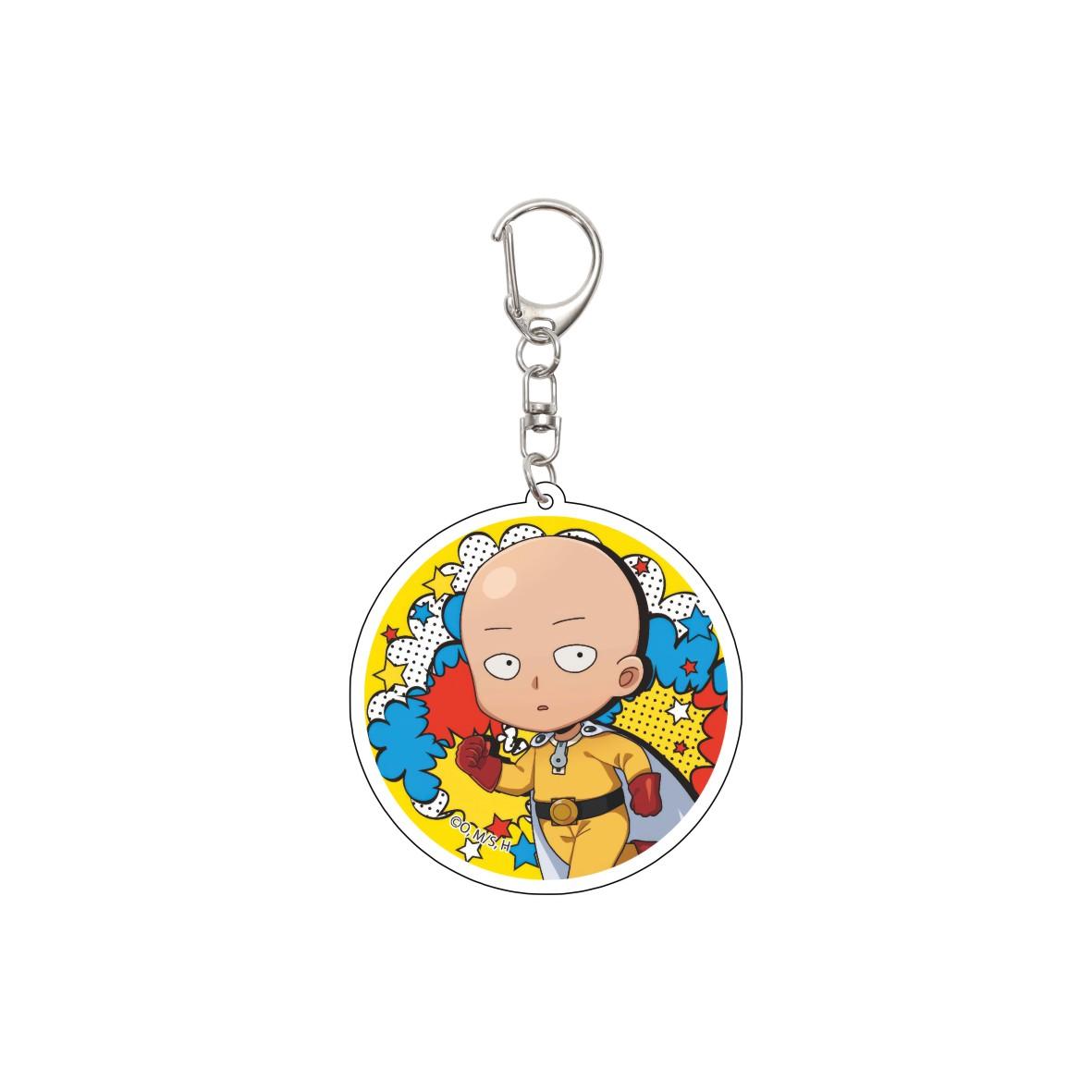 

55MM Anime ONE PUNCH MAN Keychain Saitama/Genos/Tatsumaki/Isamu/Watchdog Man Key Chain Acrylic Model Plate Christmas Gifts 55MM