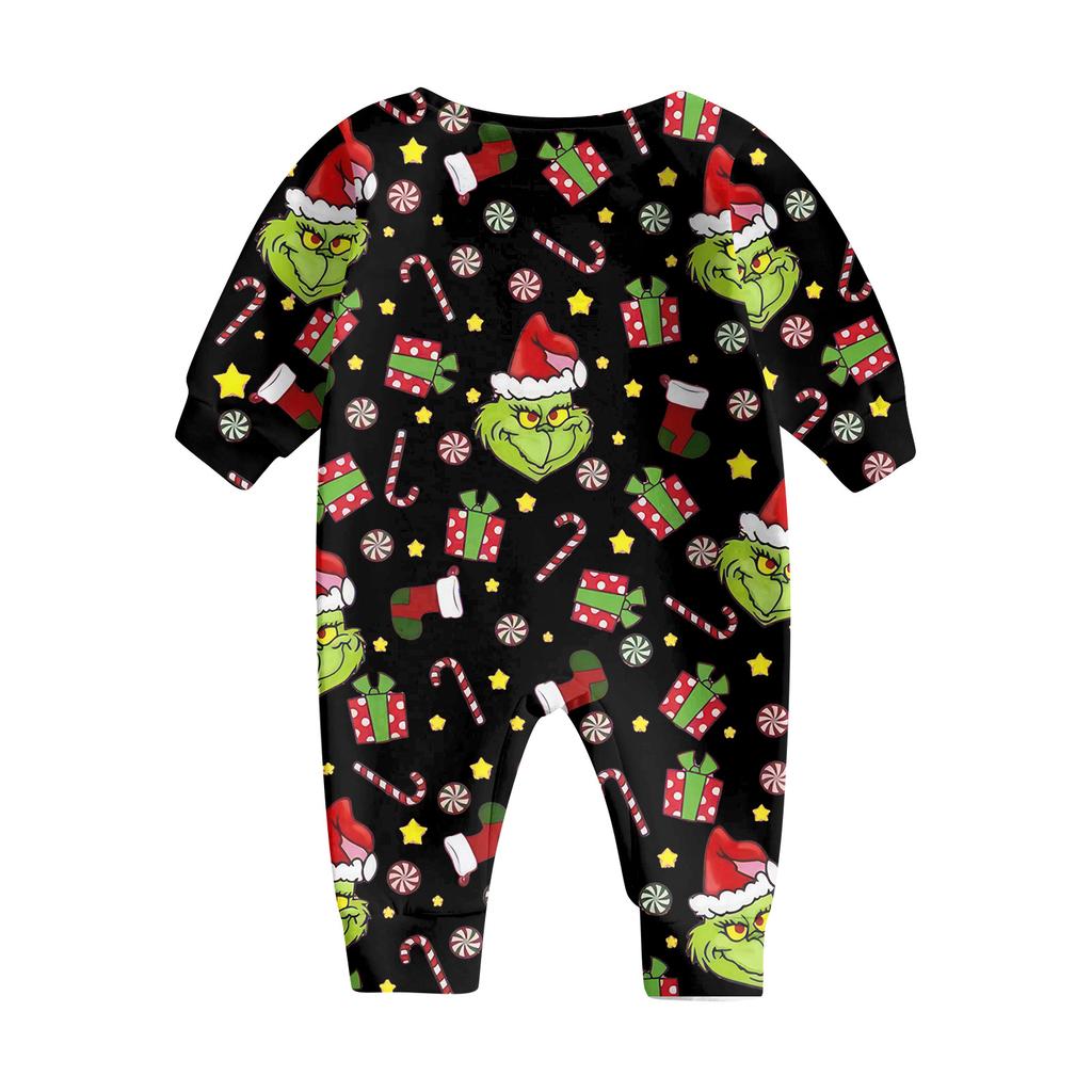 Christmas Prints Family Matching Long Sleeve Tops+Pants Set Family Matching Sets